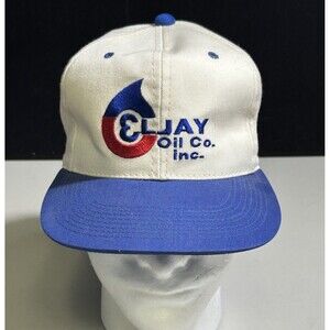 Vtg ELJAY Oil Co. Baseball Cap SnapBack Hat Spokane Wash. YoungAn 100% Cotton